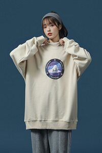 【】A003-HW3122-P50新款掩泣北极熊印花圆领卫衣 蒙马特1图片