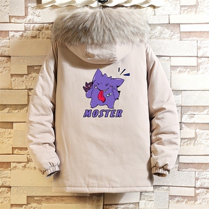 MM48087-P130 冬季大毛领衣男士大码加厚袄男服 砖墙挂拍图片