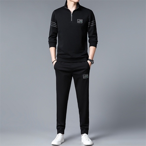 SA3066-2钱塘2020-2中年男士冬季厚款时尚休闲简约卫衣套装P147图片