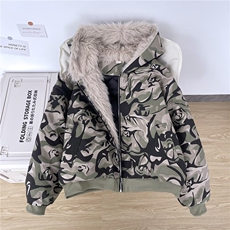 美式迷彩棉服冬季男女座山雕毛绒领棉衣ins工装棉袄M026-P110，男装棉衣，星座308B-2