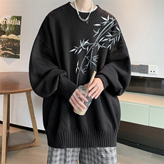 半高领毛衣男大码胖子针织衫毛线衣M18393-P45加绒款-P65，男装针织衫/毛衣，电商A040
