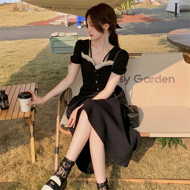 2023夏装新款蕾丝拼接连衣裙，女装连衣裙，浙宝210（原浙宝191）