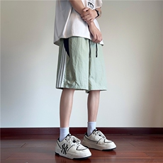抖音品质夏季新款冰丝条纹宽松休闲五分裤B315-K24186-特p25控48，男装牛仔裤，电商B315