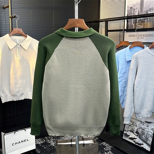 拉链毛衣慵懒高级感冬季羊毛针织衫男MY0898-P55图片