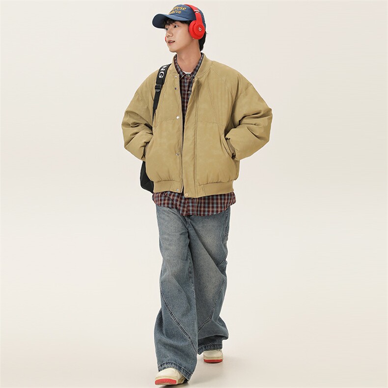 2025冬季新款男日系潮牌立领白鸭绒羽绒服加厚外套棉衣YR72-F255，男装羽绒服，电商A101（原外27）