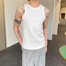 夏季潮流紧身工字背心男痞帅圆领无袖背心弹力坎肩男161P55，男装背心/马甲，星座901-1（原C217）