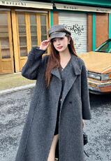2025毛呢外套女秋冬季长袖宽松高级感斗篷甜美，女装毛呢外套，宸诺服饰