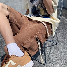潮牌夏季新款休闲裤男潮流青春流行运动裤条纹宽松型五分裤，男装休闲裤，星座716-4