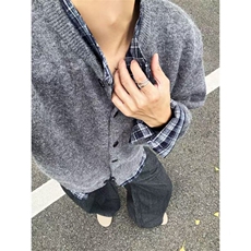 已下单~秋冬重磅老钱风假两件针织毛衣开衫MY2573批88，男装针织衫/毛衣，星座1411A-6