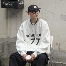 秋季大码卫衣ins港风宽松圆领百搭印花外套X5527-相机片-P55-限68，女装短外套，电商A061-1