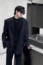 男模穿搭满天星黑色休闲西装外套西服XF709特P58，男装西服，星座908-1