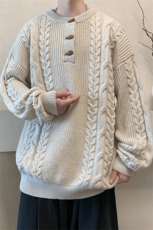 M186/P75新款高品质个性设计感毛衣百搭潮流男士圆领针织衫外套，男装针织衫/毛衣，电商基地A050