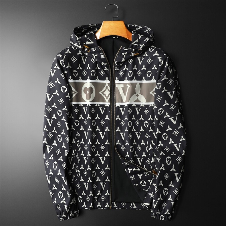 2025年春装新款 男士连帽印花夹克 M-5XL 9025-P175图片