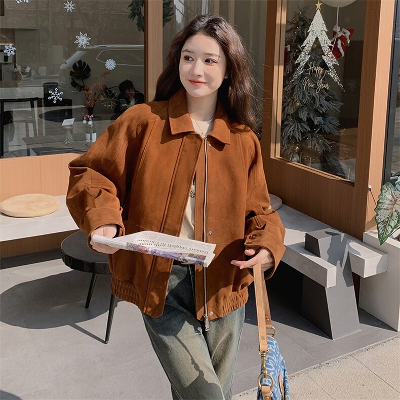 【现货主推】翻领飞行皮夹克高品质皮衣外套2C372-9006-P145控198图片