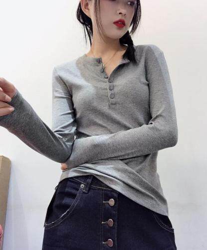 秋季新款长袖T恤上衣，女装T恤，卡雪露