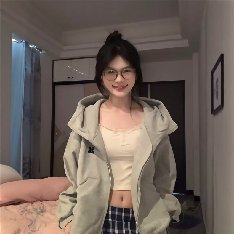 400克高领开衫空气层卫衣连帽上衣男女秋冬加厚情侣装外套,女装短外套,星座1210-1