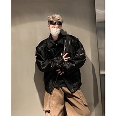 秋季小众解构垫肩夹克金属分割设计感外套男XZ514-2-24236-P128，男装夹克，星座514-2(原B239)