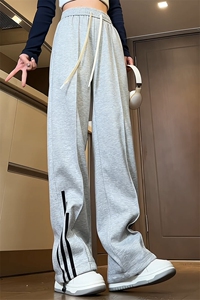 2025 春季新款 内景大码美式直筒织带卫裤M-5X HK24045-特P40图片