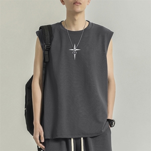 背心男夏季潮牌冰丝健身运动坎肩衣服短袖t恤TT386-特批-34图片