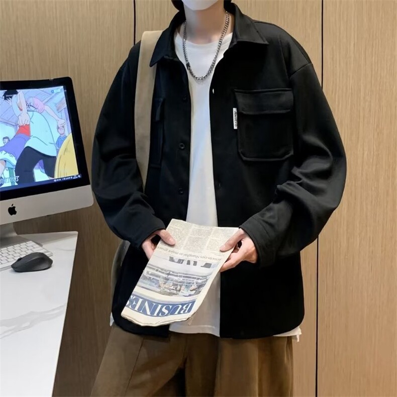新款潮流男工装口袋衬衫FC033P40,男装衬衫,星座1116-2