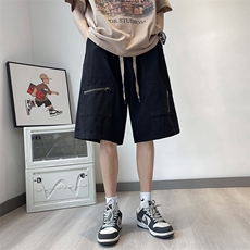 美式工装短裤男款夏季设计感小众裤子宽松休闲五分裤DK09041-P37，男装休闲裤，星座308B-1