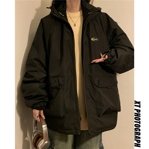 冬季新款港风大码防水三合一冲锋衣宽松山系情侣棉衣 23013S-P138图片