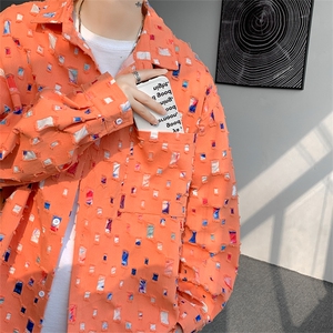 现货秋季 特批50  新款高品质破洞衬衫抖音品质 CS7842-P50 控78图片