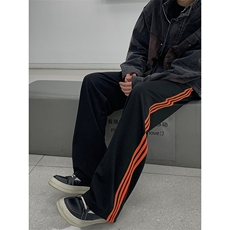 26春款cityboy风条纹阔腿裤复古运动美学街头潮酷宽松裤K32TP35，男装休闲裤，电商A102B