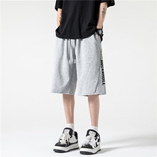 抖音品质潮流宽松短裤港风字母印花五分裤B315-K23281-p45控68，男装休闲裤，电商B315