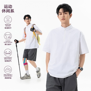 2026夏季新款迪桑棉拼接大码短袖T恤男DT6221特P24建议零售价58图片