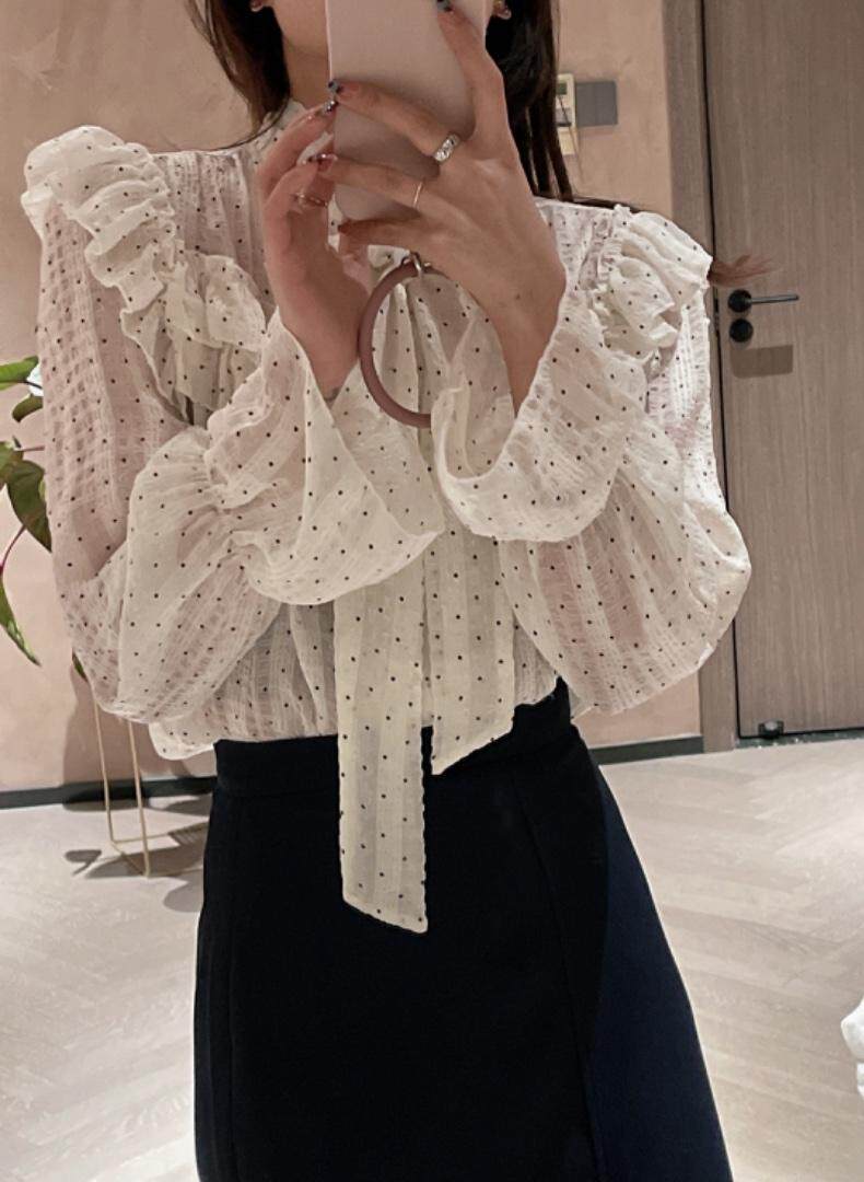 5326#圆点衬衣，其它，首选