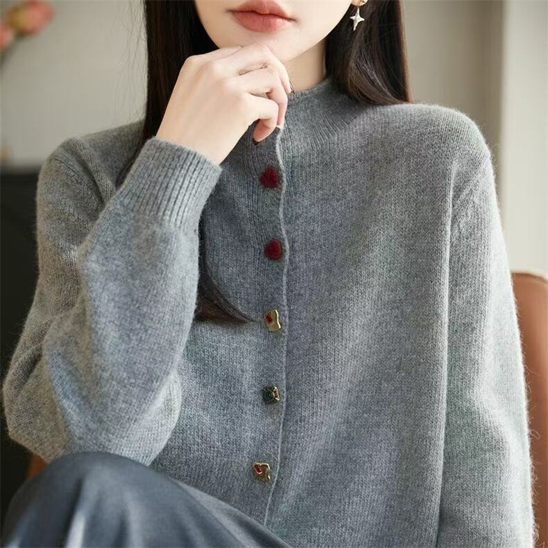2026新款秋冬季加厚女士毛衣针织衫女打底衫,针织衫/毛衣,暖姿羊绒
