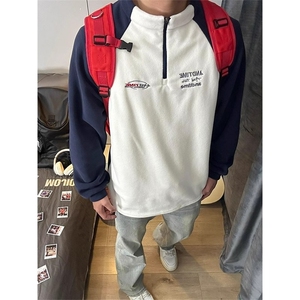 有货DB07-特批35港风奥粒绒打底衫男款秋冬半拉链插肩袖卫图片