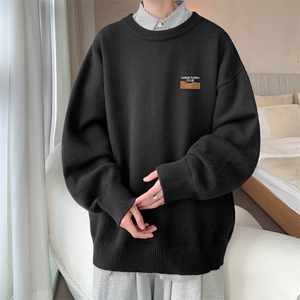 圆领毛衣男大码针织衫男毛线衣线衫M67350-P45 加绒款-P65图片