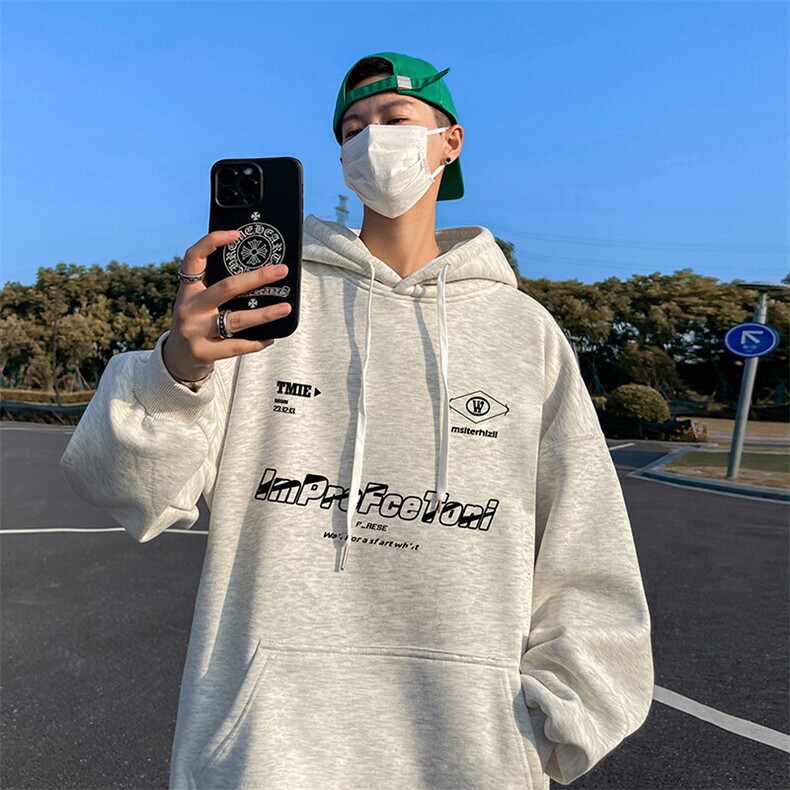 抖音得物供货 可提供视频 秋冬重磅美式宽松连帽卫衣DL2295图片