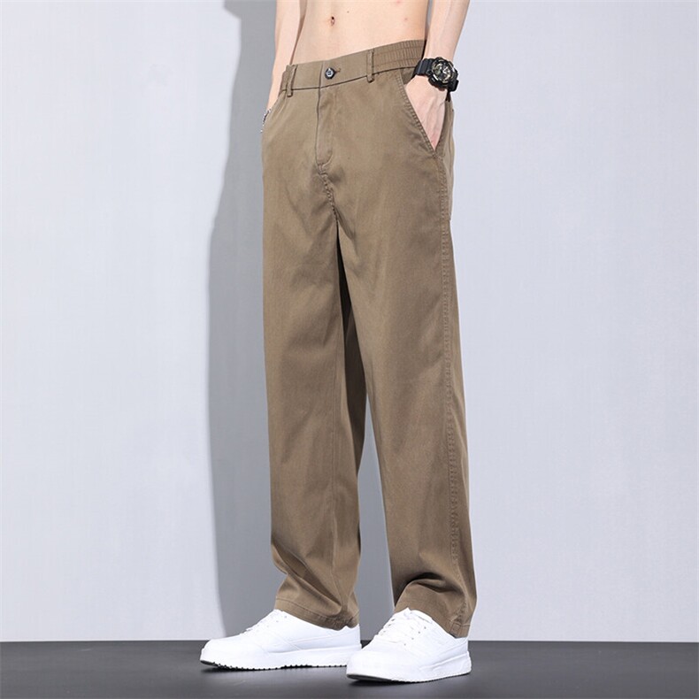 夏季薄款莱赛尔冰感天丝垂坠感阔腿宽松直筒长裤子BK136-p45外贸,男装休闲裤,星座224-3