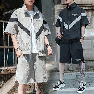 夏季新款套装男薄款韩版防晒衣休闲两件套DS774T图片