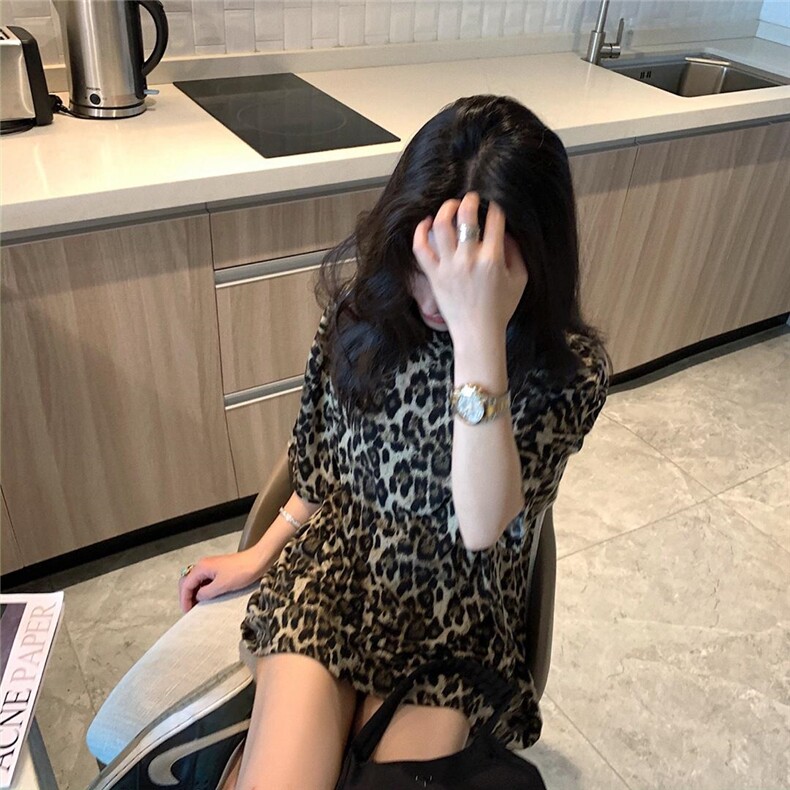 豹纹t，女装，XTZ style