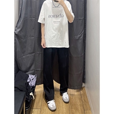 美式高街hiphop冰丝微喇弯刀休闲西裤裤货号K2427P55，男装西裤，电商A063