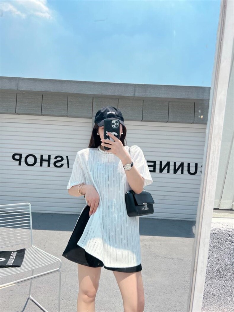 现货夏季新面料开叉垫肩短袖，其它，AT(2F)