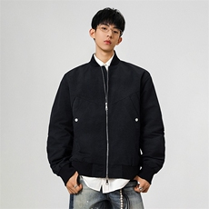 欧美风春秋新款男士休闲时尚简约立领拉链开衫外套潮HH6609P86，女装短外套，星座1013-5