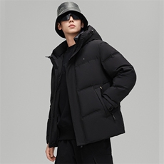 冬装短款90%鹅绒羽绒服连帽男士防寒外套面包服H85-P245388元，男装羽绒服，星座1210A