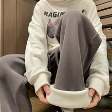 冬季新款大码休闲卫裤德绒裤子23XK66678-常规P50控68加绒P60控88，男装休闲裤，电商A042