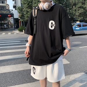 2024夏季港风纯棉运动套装男短袖短裤 A161-TZ100-P55图片