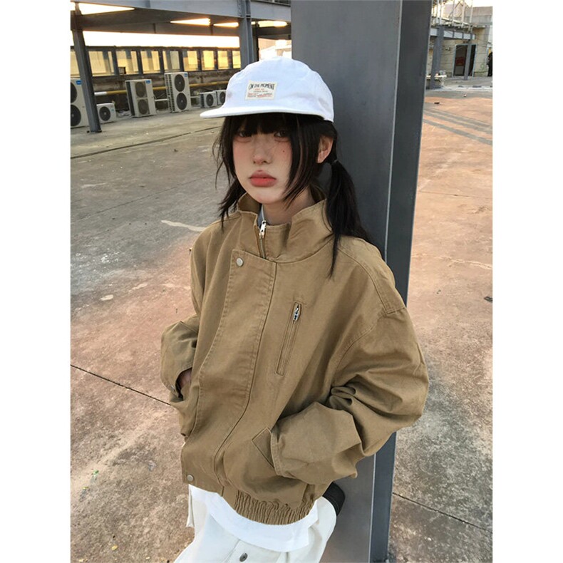 美式复古立领飞行员夹克男女短款巴恩风工装外套JK9803-P95,男装夹克,星座1004-3