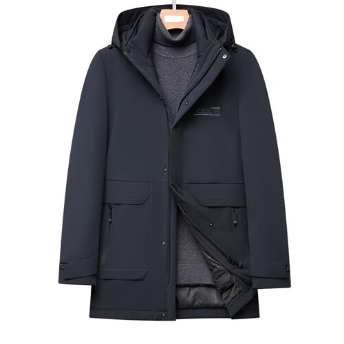 灰鸭绒羽绒服男款2023冬季中年装加厚保暖外套上衣HPN2150-P330,男装羽绒服,电商B212（原钱塘6029）