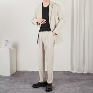 感休闲西服男宽松垂感外套春秋冬新款男士西装套装XK7370,2019秋冬男新款西服搭配图片