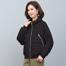2023秋季时尚简约大方气质优雅显瘦休闲百搭潮流短外套，女装短外套，独衣靓