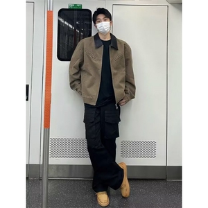 JY123-P66痞帅外套男高街潮牌港风原宿风韩版潮流宽松夹克网图