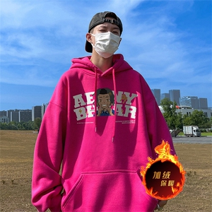 500克重磅秋冬美式加绒加厚卫衣外套DL156常规特P35绒特P40